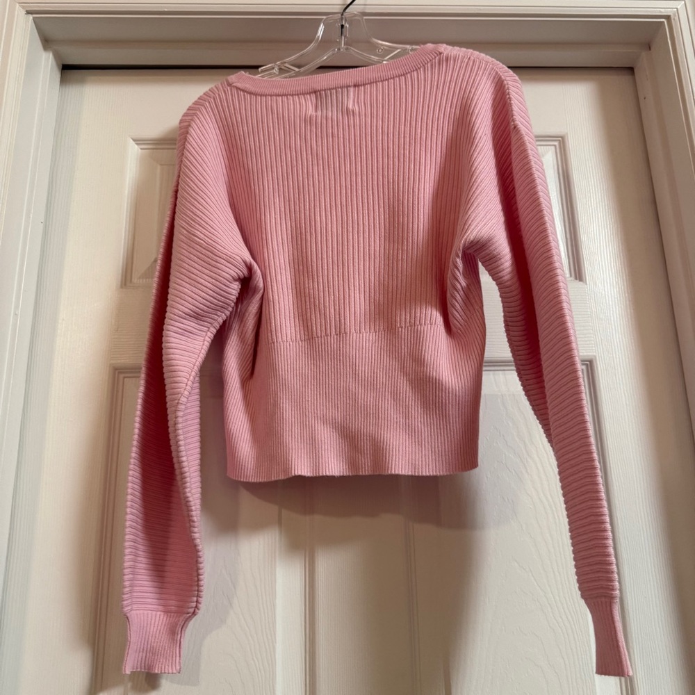 Pink Rose Soft Ribbed Knit Top - Picture 4 of 4